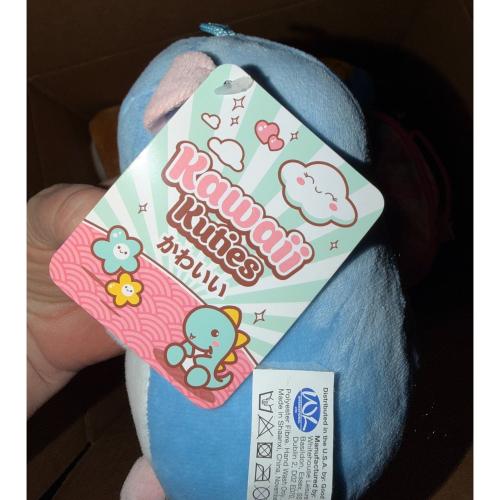 Hamster Kawaii Kuties Blue White Plush Toy NWT - Picture 2 of 3